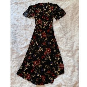 Floral Velvet Maxi Dress